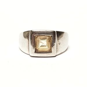 Vintage Citrine Sterling Ring